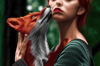 draw realistic digital painting portrait from your photos