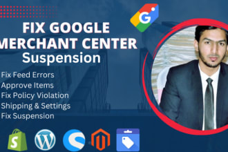fix google merchant center suspension and approve items
