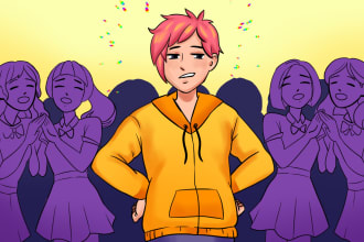 design custom youtube thumbnails in cartoon or anime styles