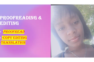 do proofreading and editing contents for you