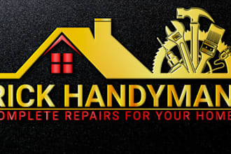 make home renovation, remodeling, roofing, and handyman logo