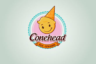 design premium original best ice cream shop logo for you