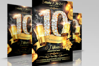 do birthday flyer, grand opening flyer, event flyer, and posters