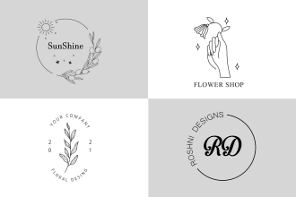 design elegant hand drawn botanical feminine logo design