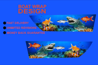 design professional car, food truck and boat wrap desing
