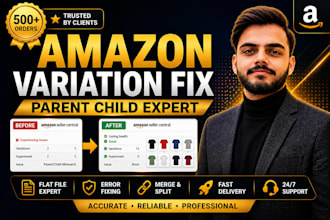 fix amazon variation listing and parent child listings or variations listing