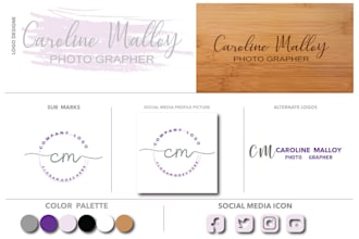 logo design and multiple concepts for luxury signature handwritten businesses