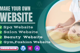 create gym fashion website spa beauty hair spa website with woocommerce function