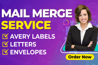 do mail merge, avery mailing labels, letters, and envelopes