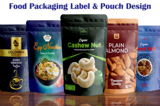 provide food packaging, label, and pouch design
