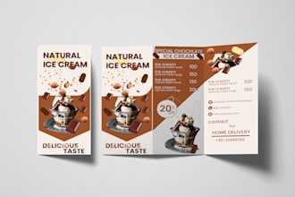 do the bi fold and tri fold brochure design business flyer