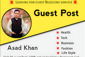 publish lifestyle, health, and fashion guest post with high quality backlinks