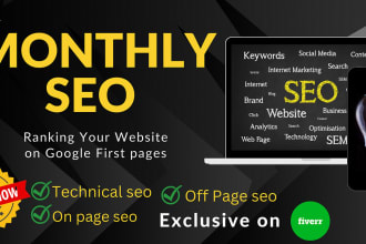 complete monthly SEO service with high quality backlinks