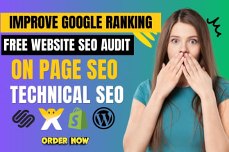 do onpage SEO technical optimize for wordpress wix shopify squarespace website