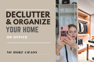 do home organizing and decluttering  not graphic design