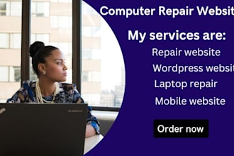 design computer repair website, laptop repair website
