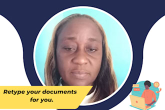 retype any readable documents to word or excel