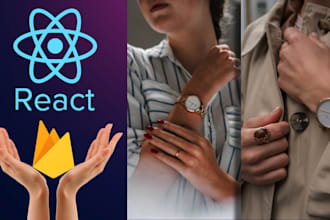 develop jewelry sunglasses watch store  with react js firebase