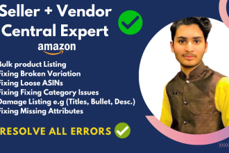 be a virtual assistant amazon seller central and vendor central expert am