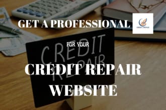 design credit repair website, credit repair landing page