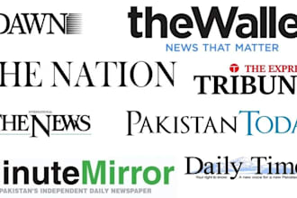 write press releases and news articles for pakistan media