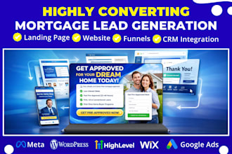 build a highly converting mortgage landing page and real estate website funnel