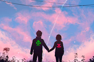 draw wallpaper, anime, lofi style, based on your imagination