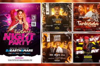 design party flyer, dj, hip hop, event flyer, club flyer, poster