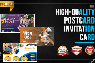 design promotional postcard , invitation card , eddm or direct mail