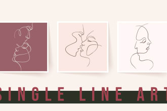 draw awesome single line art of anything within 24 hours