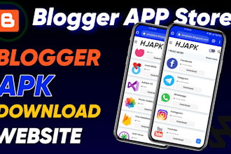 create an app download website with blogger