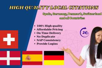 do best local citations for spain, switzerland, germany, denmark
