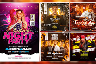 design party flyer, club, dj, hip hop, music, sports, event flyer design