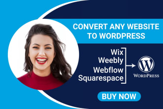 clone or convert webflow, wix, weebly, squarespace to wordpress website