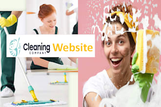 design cleaning company website and home service cleaning business website