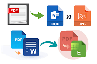 convert pdf word excel document into jepg