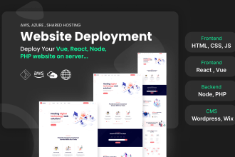 deploy host vue nuxt react next web app on AWS linux server