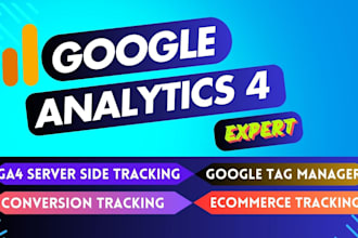setup or fix ga4,ecommerce tracking,ads conversion tracking on shopify,wp,wix