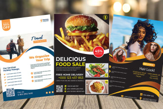 design professional business flyer or marketing flyer