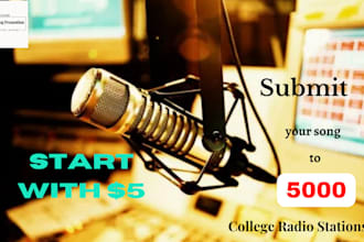 submit your song to 5000 college radio stations for airing