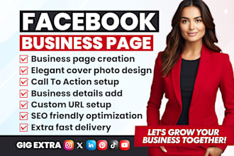 do business facebook page create and setup , fb fan page, social media setup