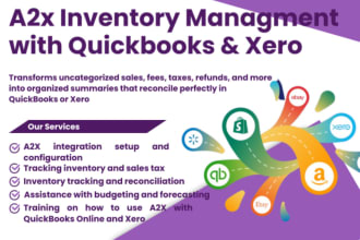 do a2x inventory management with quickbooks and xero