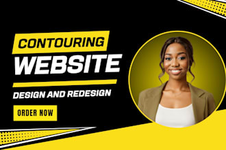 design body contouring website, spa, makeup, salon website