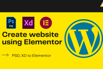 convert PSD, xd, to wordpress using elementor