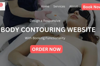 design body contouring website, beauty website, body sculpting