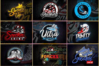 design eye catching shoes, footwear or a sneaker store logo