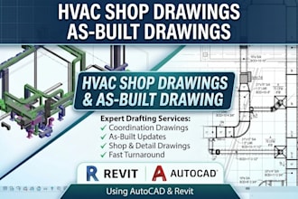 create hvac shop drawings and as built drawings in autocad and revit