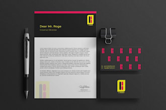 design stationery items, business cards, and letterheads
