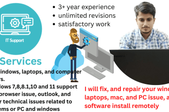 fix your windows, laptops, and computer errors remotely