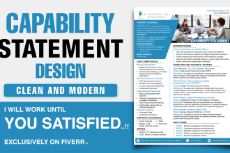 design professional and government contractive capability statements